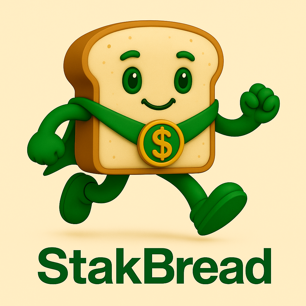 StakBread Mascot - Breadie the superhero